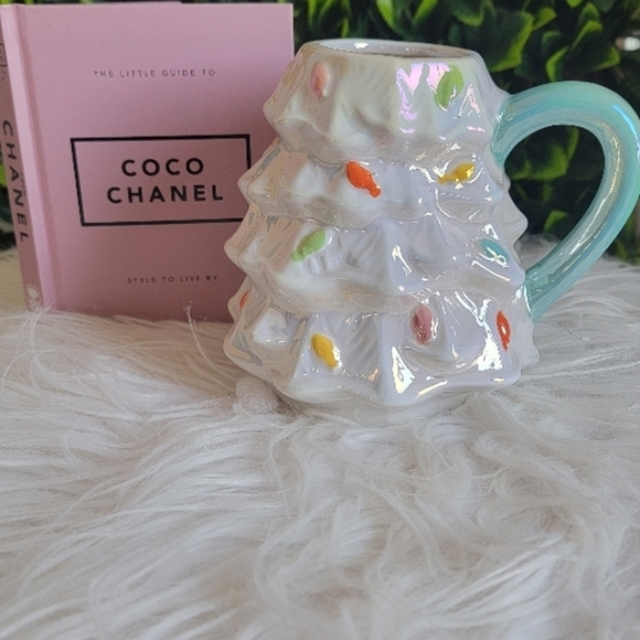 π NWT Iridescent White and Mint Green Tree Coffee Mug π - Picture 5 of 6